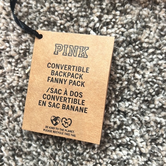 Pink convertible backpack / Fanny pack with tags - Picture 3 of 6